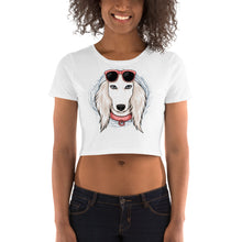 Load image into Gallery viewer, White Saluki Crop Top
