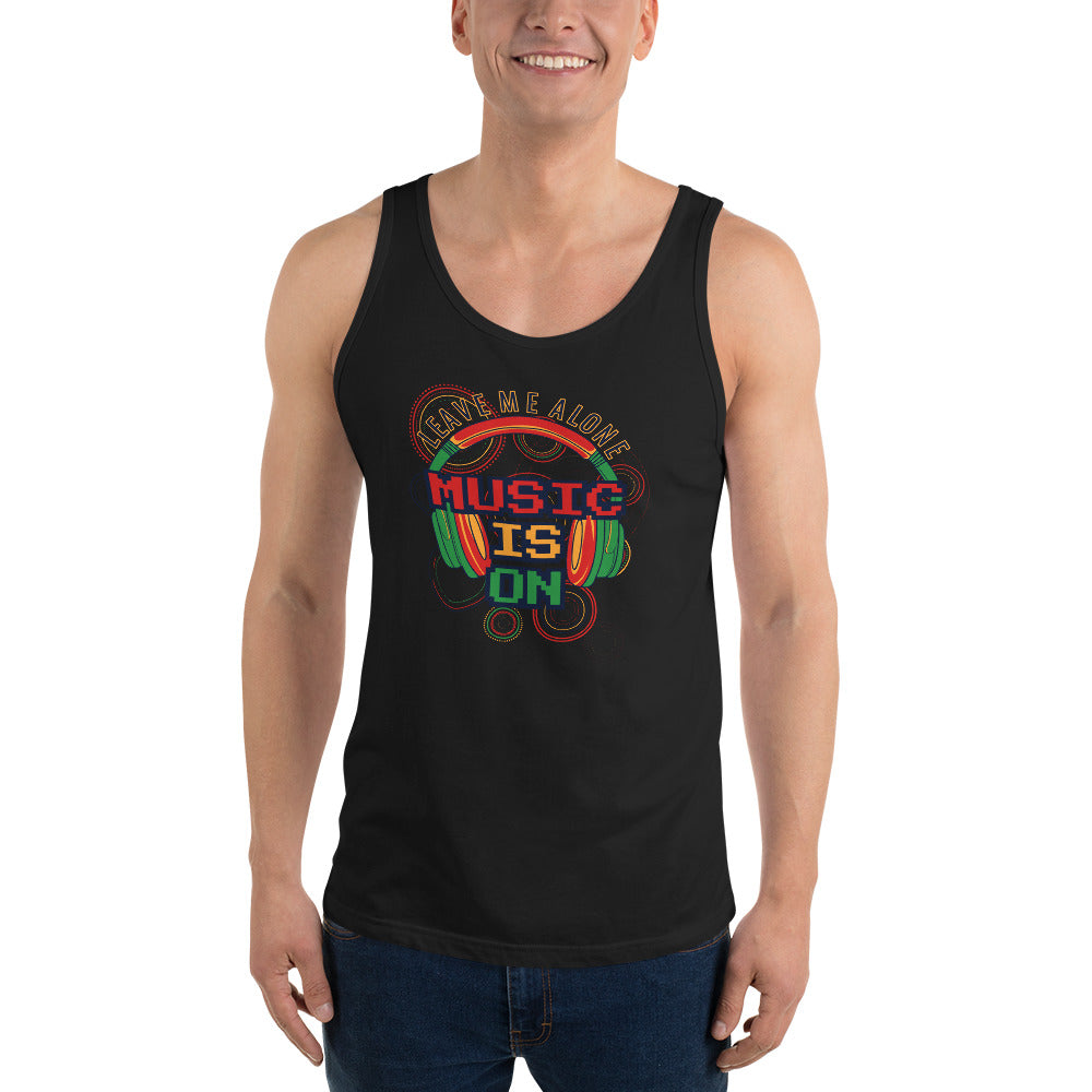 Music Is On Tank Top - Tees Arena | TeesArena.com