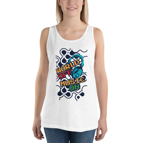 World Off Music On Tank Top - Tees Arena | TeesArena.com