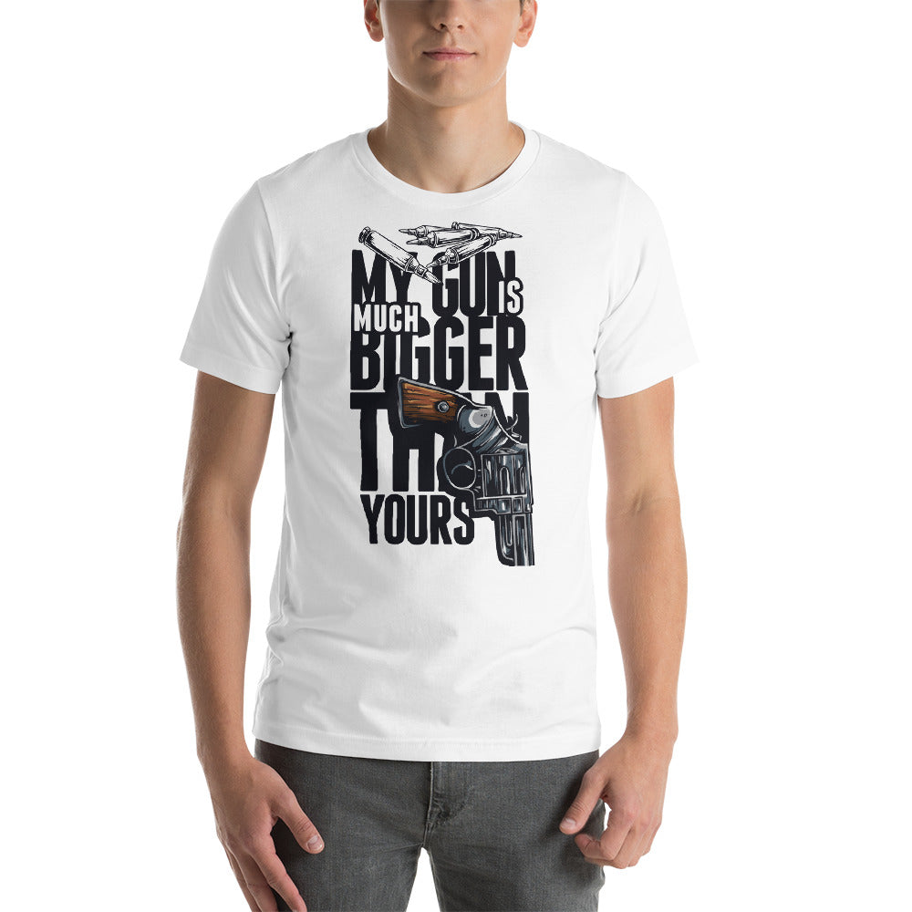 My Gun Is Much Bigger T-Shirt - Tees Arena | TeesArena.com