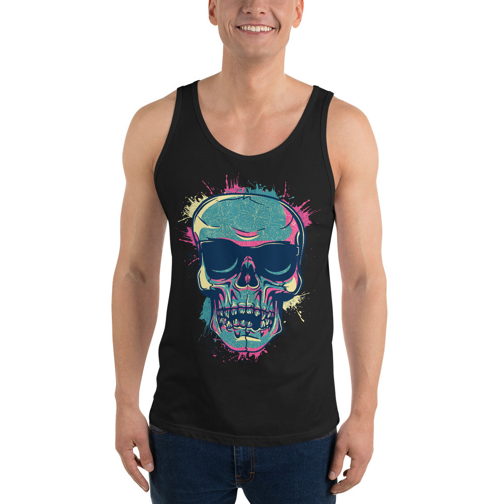 Splashed Skull Tank Top - Tees Arena | TeesArena.com