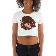 Load image into Gallery viewer, Bowler Hat And Roses Crop Top - Tees Arena | TeesArena.com
