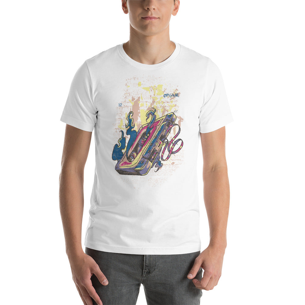 Burning Audiotape T-Shirt - Tees Arena | TeesArena.com