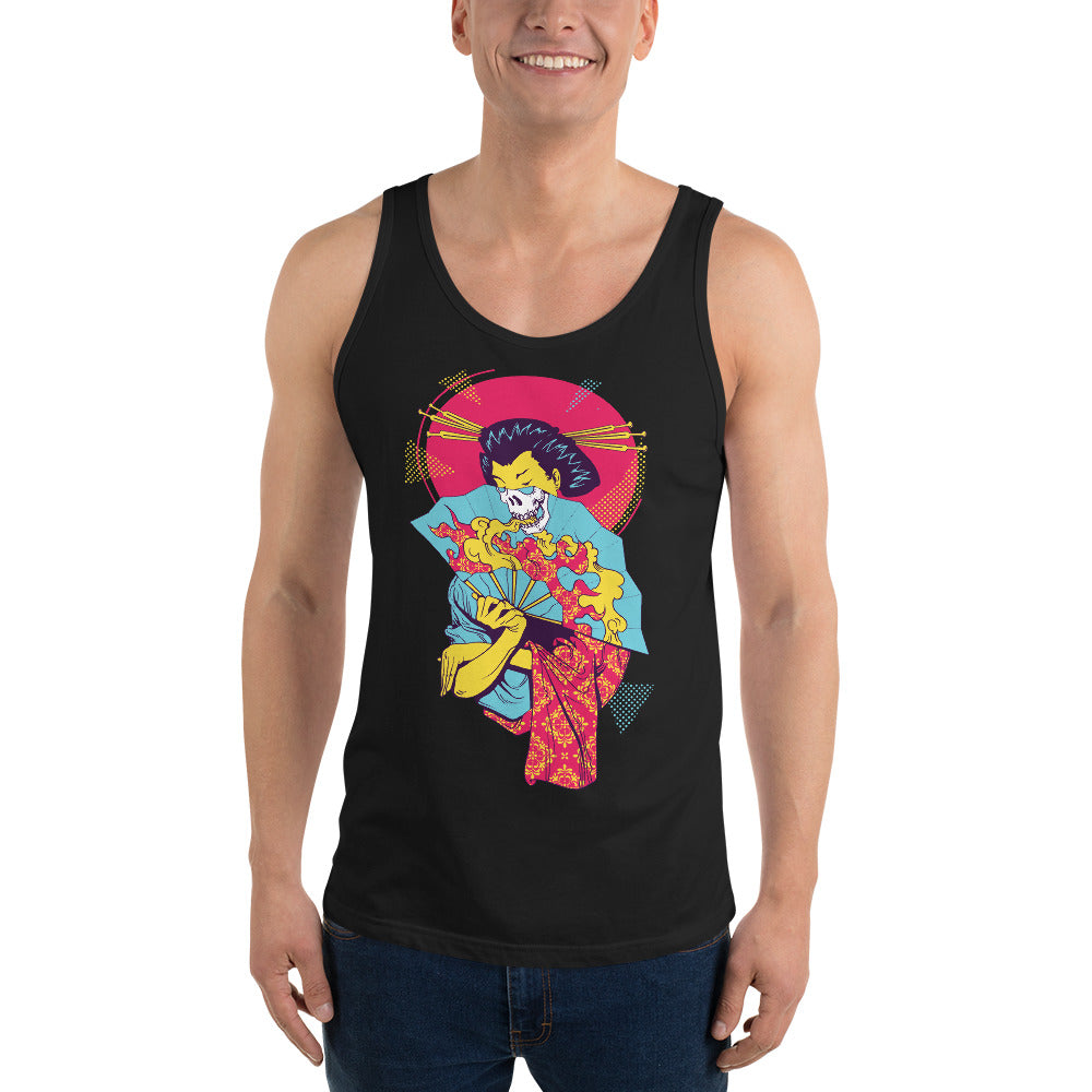 Fire Skull Fan Tank Top - Tees Arena | TeesArena.com
