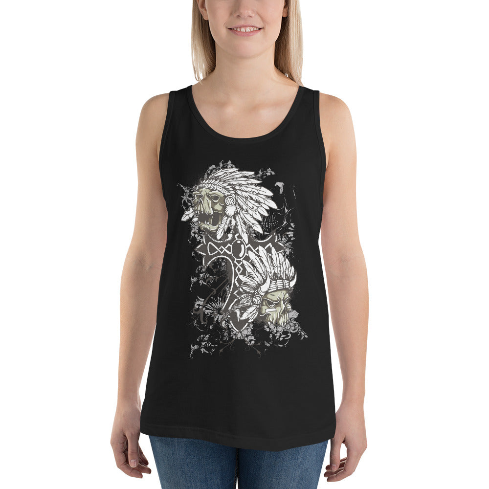 Indian Skulls Tank Top - Tees Arena | TeesArena.com