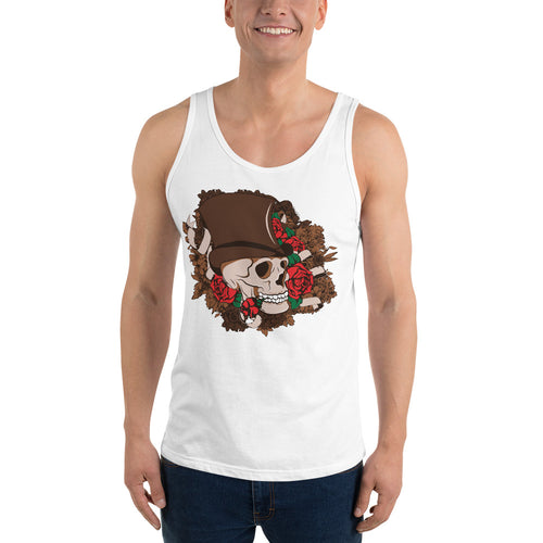 Bowler Hat and Roses Tank Top - Tees Arena | TeesArena.com