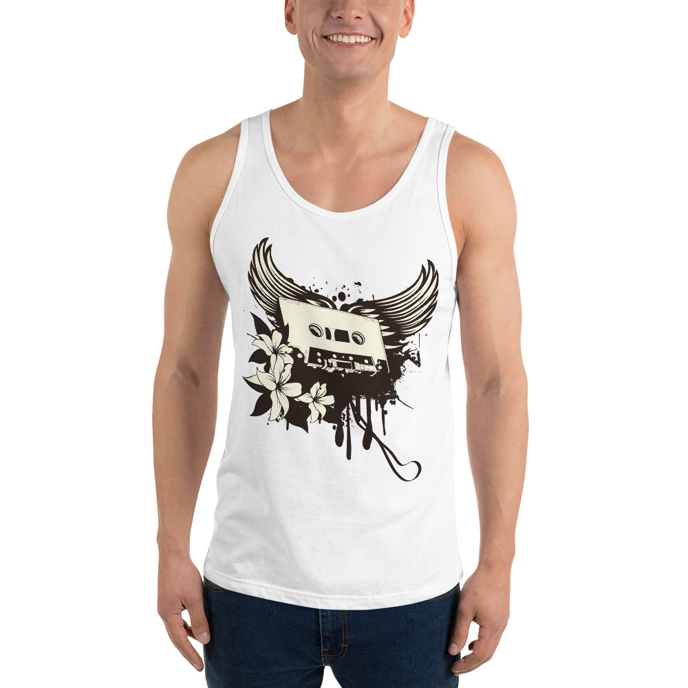 Audiotape Wings Tank Top - Tees Arena | TeesArena.com