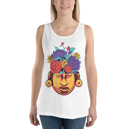 Flower In The Head Tank Top - Tees Arena | TeesArena.com