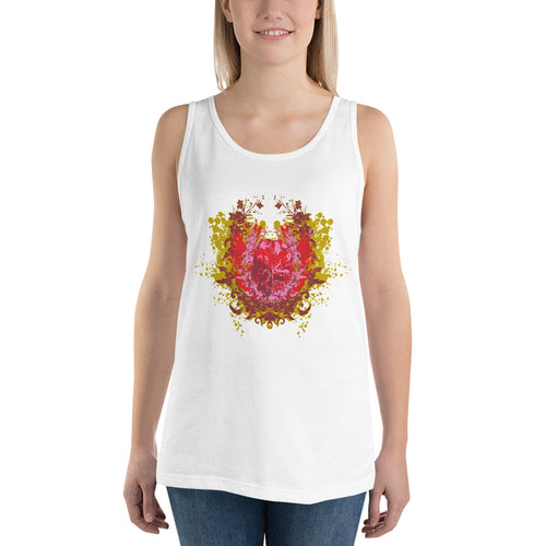 Heart Skull Tank Top - Tees Arena | TeesArena.com