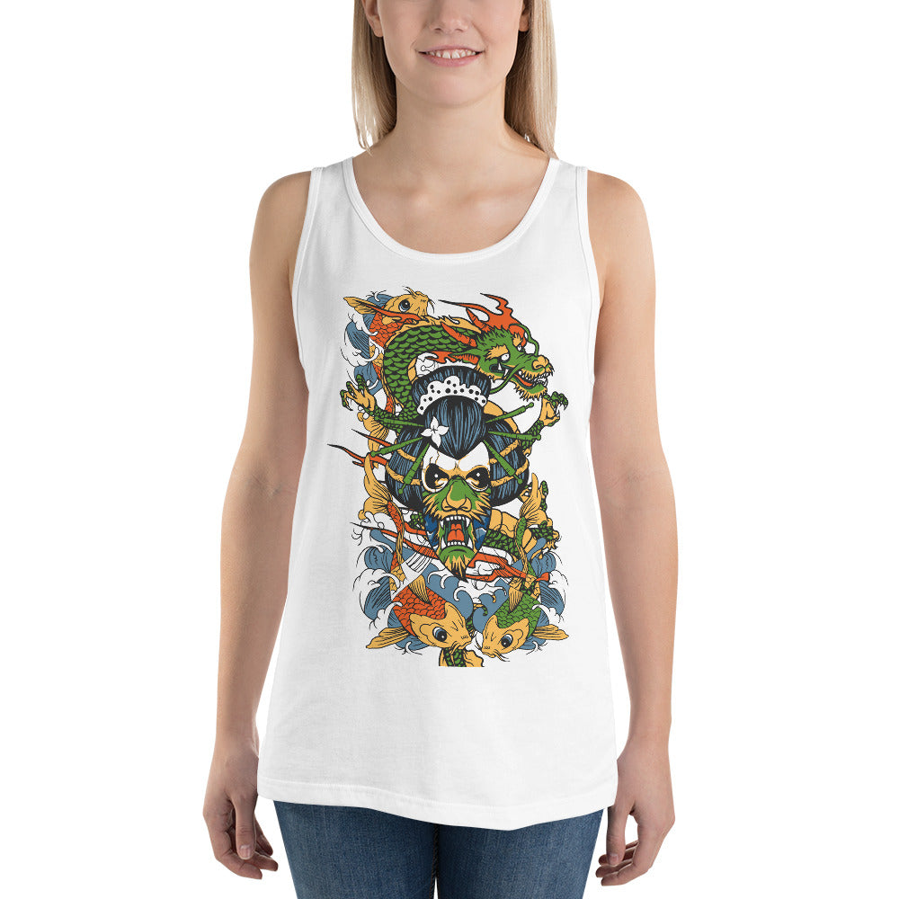 Dragon Geisha Tank Top - Tees Arena | TeesArena.com