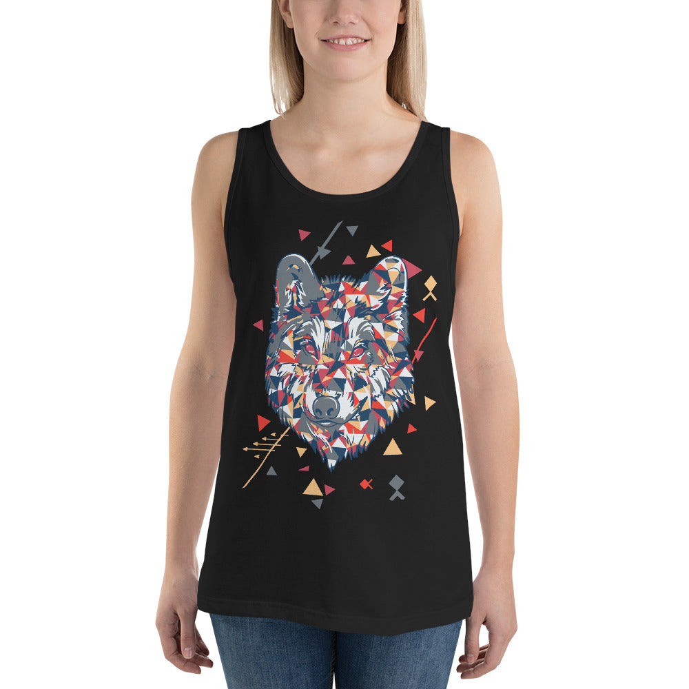 Origami Wolf Tank Top - Tees Arena | TeesArena.com