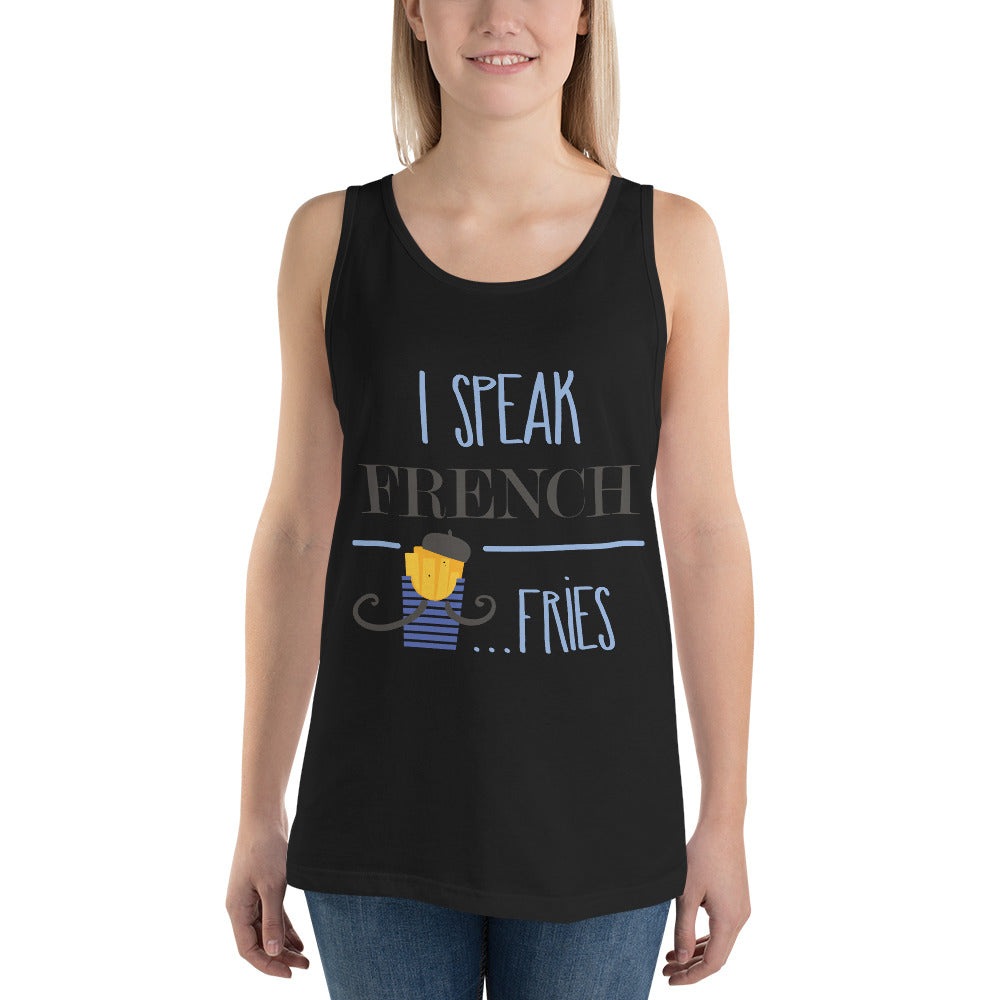I Speak French Fries Tank Top - Tees Arena | TeesArena.com