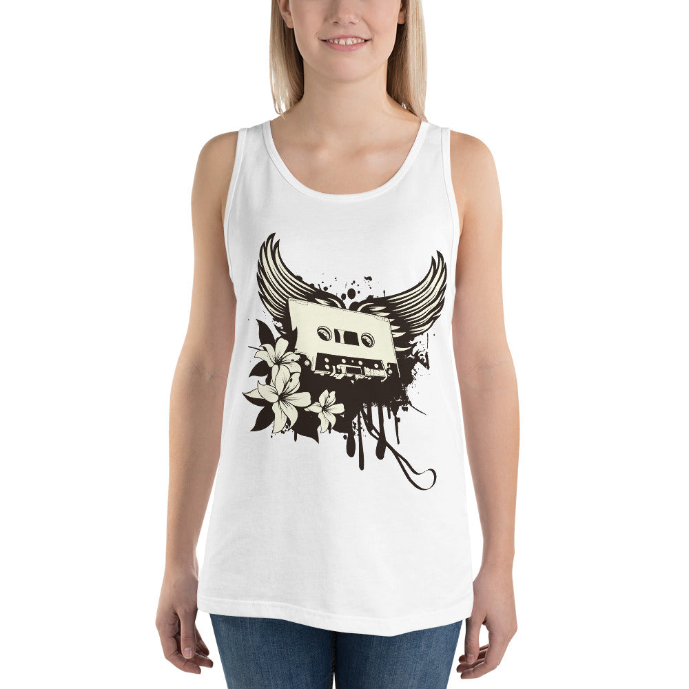 Audiotape Wings Tank Top - Tees Arena | TeesArena.com