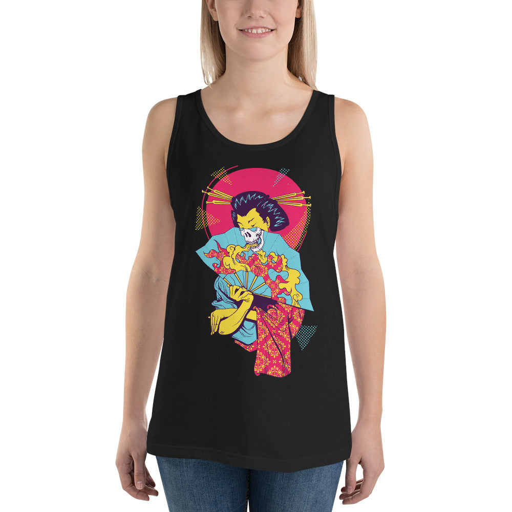 Fire Skull Fan Tank Top - Tees Arena | TeesArena.com