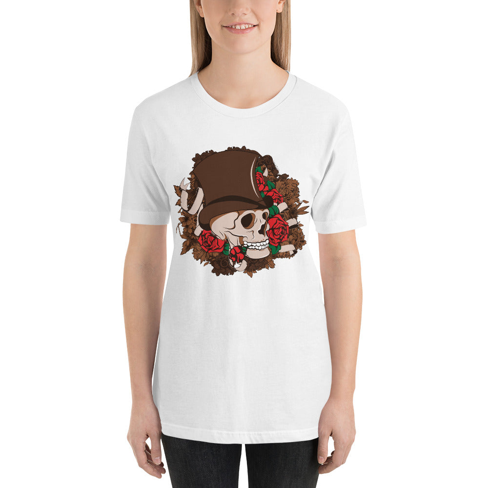 Bowler Hat and Roses T-Shirt - Tees Arena | TeesArena.com