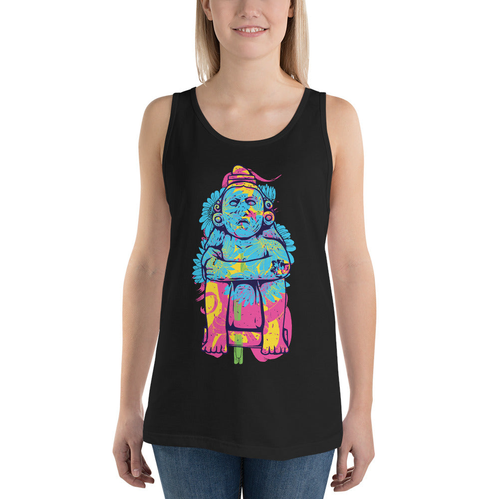 Splashed Aztec Idol Tank Top - Tees Arena | TeesArena.com