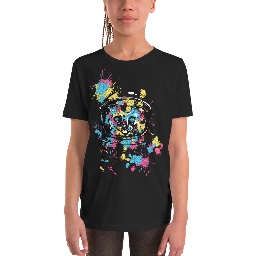 Splashed Space Cat T-Shirt - Tees Arena | TeesArena.com