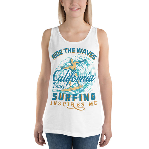 Ride The Waves Tank Top - Tees Arena | TeesArena.com