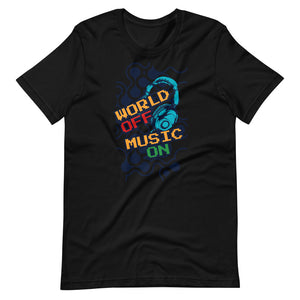 World Off Music On T-Shirt - Tees Arena | TeesArena.com