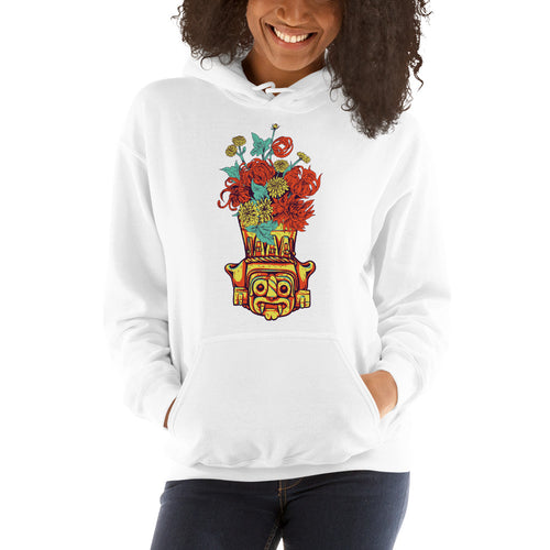 Aztec Flowers Hat Hoodie - Tees Arena | TeesArena.com
