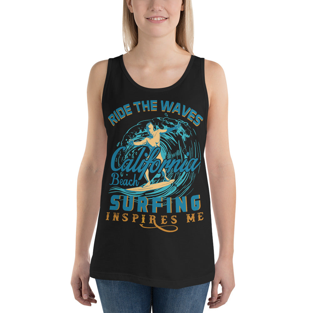 Ride The Waves Tank Top - Tees Arena | TeesArena.com