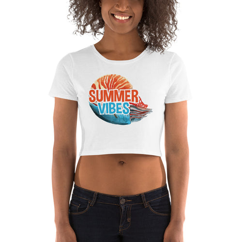 Summer Vibes Crop Top - Tees Arena | TeesArena.com