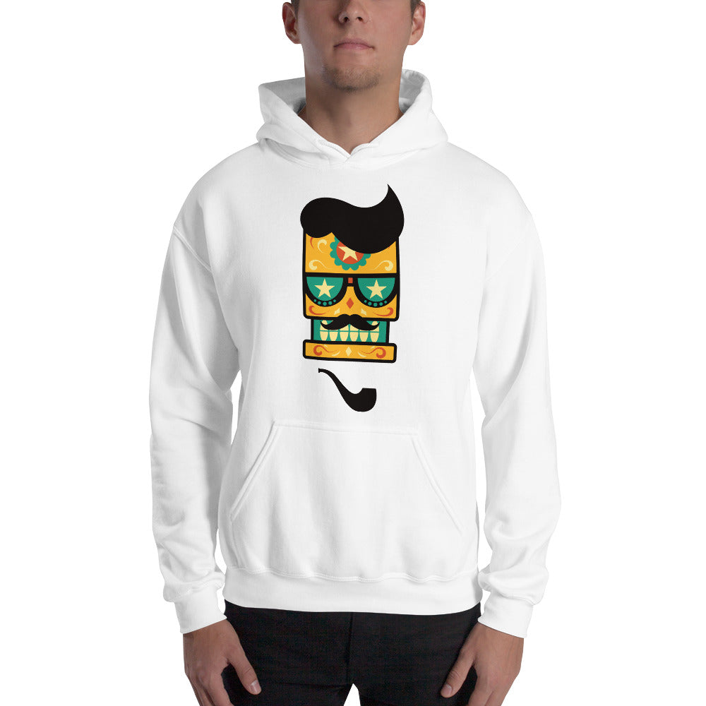 Mustachiod Sugar Skull Hoodie - Tees Arena | TeesArena.com