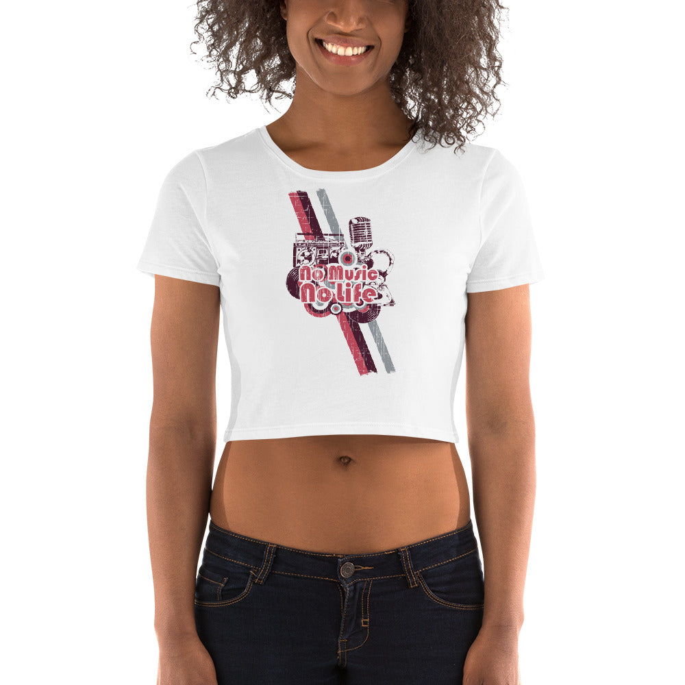 No Music No Life Crop Top - Tees Arena | TeesArena.com