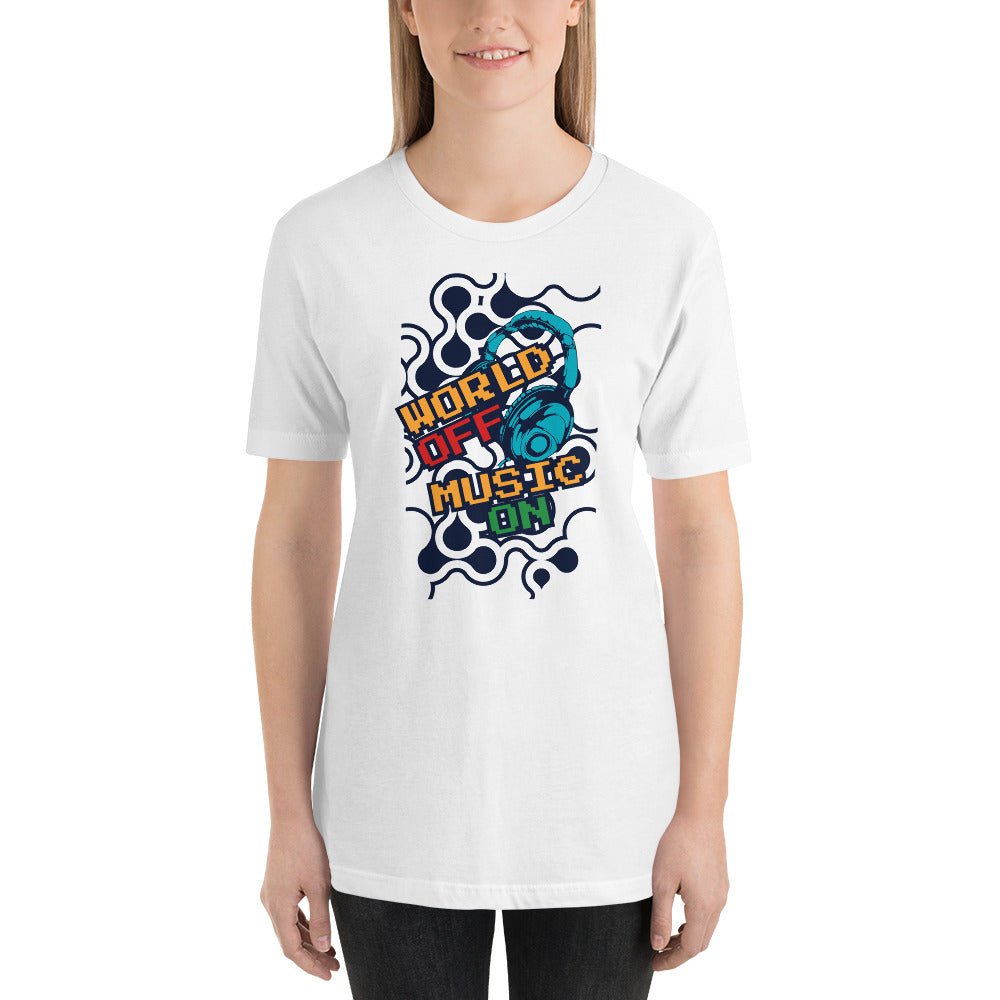 World Off Music On T-Shirt - Tees Arena | TeesArena.com