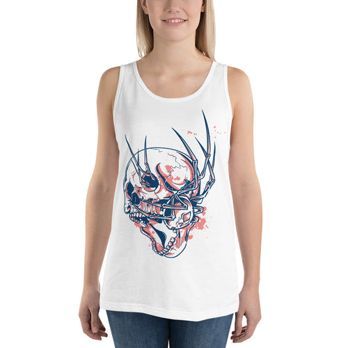 Barbed Skull Tank Top - Tees Arena | TeesArena.com