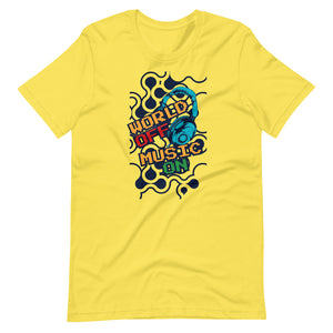 World Off Music On T-Shirt - Tees Arena | TeesArena.com
