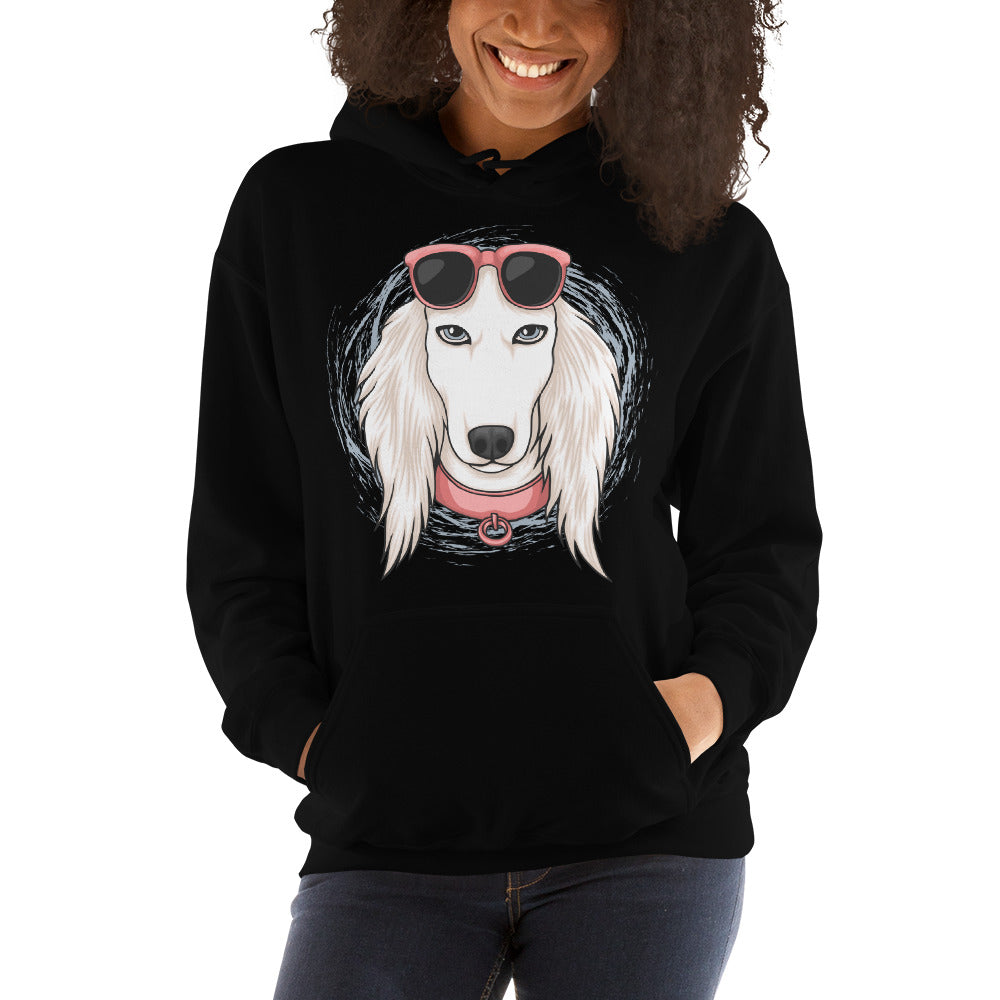 White Saluki Hoodie