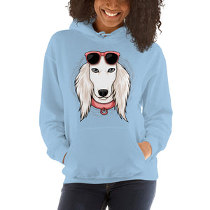 White Saluki Hoodie