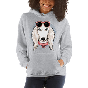 White Saluki Hoodie