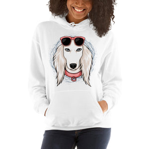 White Saluki Hoodie