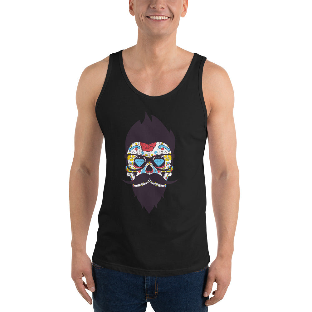 Hipster Sugar Skull Tank Top - Tees Arena | TeesArena.com