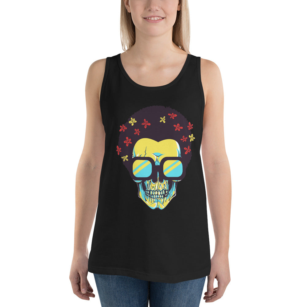 Afro Skull Tank Top - Tees Arena | TeesArena.com