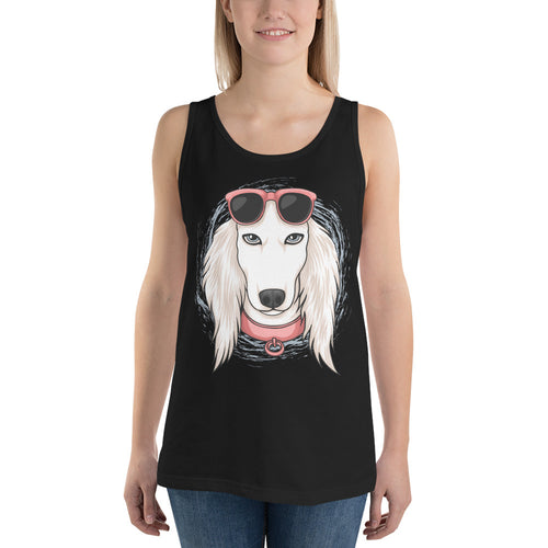 White Saluki Tank Top