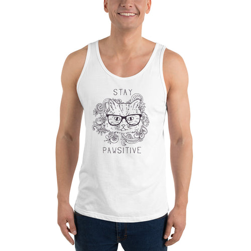 Stay Pawsitive Tank Top - Tees Arena | TeesArena.com