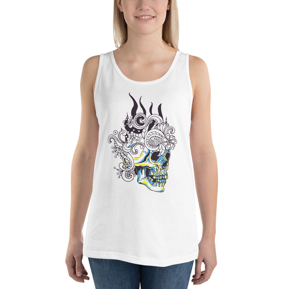 Ornate Skull Tank Top - Tees Arena | TeesArena.com