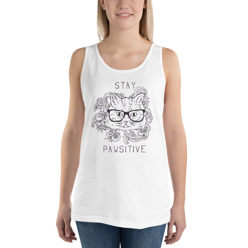 Stay Pawsitive Tank Top - Tees Arena | TeesArena.com