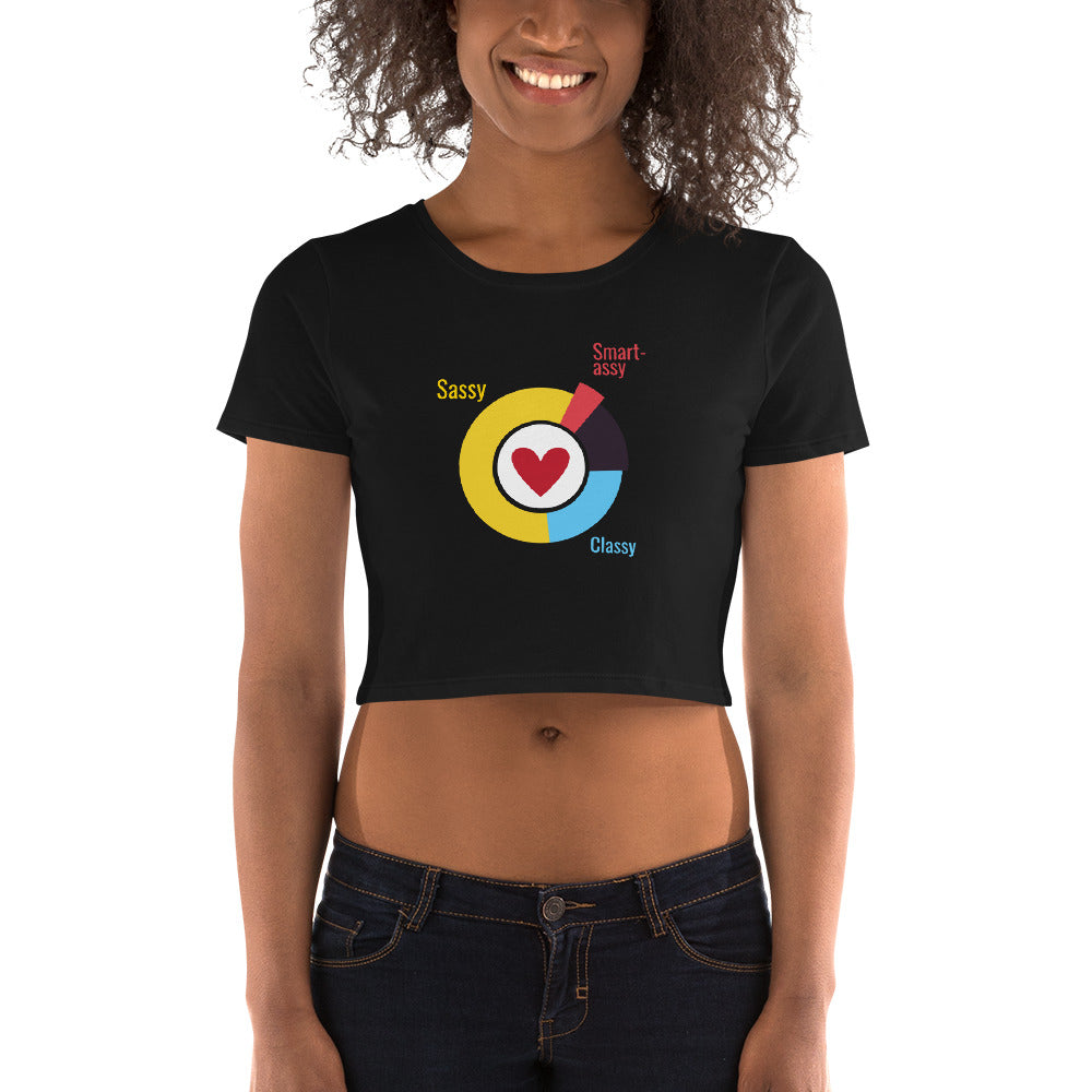 Sassy Classy Smartassy Crop Top - Tees Arena | TeesArena.com