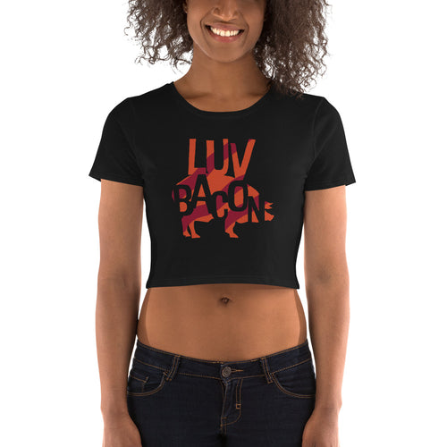 Luv Bacon Crop Top - Tees Arena | TeesArena.com