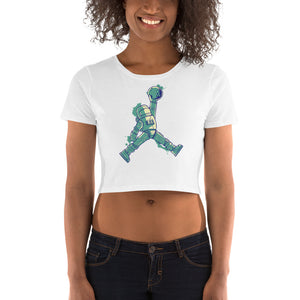 Astronaut Slam Dunk Crop Tee - Tees Arena | TeesArena.com