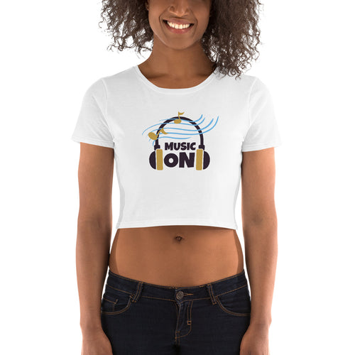 Music On Crop Top - Tees Arena | TeesArena.com