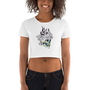 Ornate Skull Crop Tee - Tees Arena | TeesArena.com