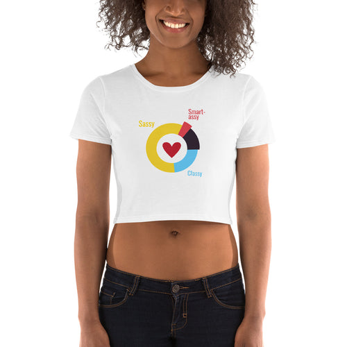 Sassy Classy Smartassy Crop Top - Tees Arena | TeesArena.com
